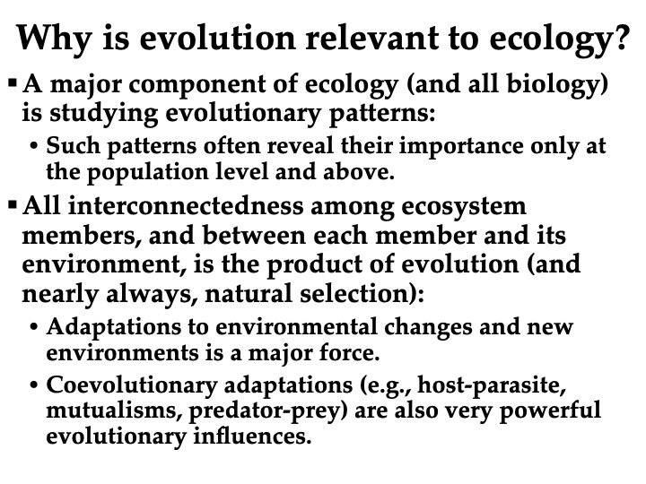 Topic 02 Evolution and Ecology) Notes